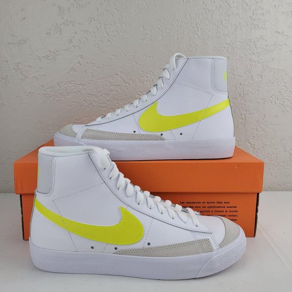 Nike Shoes - Nike Blazer Mid 77  Lemon Venom White & Yellow